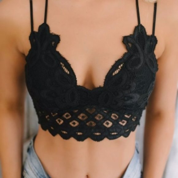 MODA ME COUTURE Other - Romanically Yours Black Lace Bralette